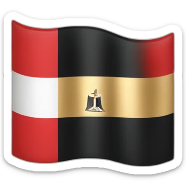 Mix between French and Egyptian flag sticker