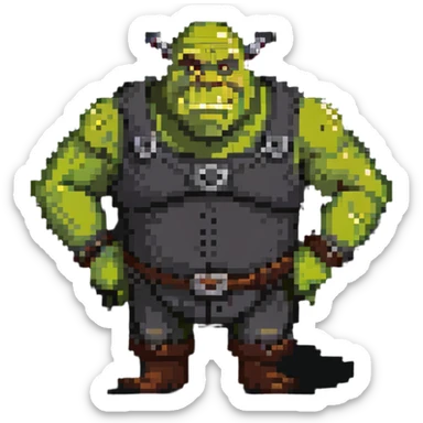 Shrek as a villain sticker