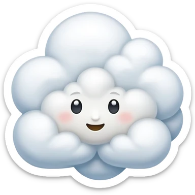 thinking cloud sticker