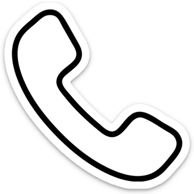 outlined telephone icon sticker
