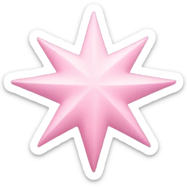 Light pink star sticker