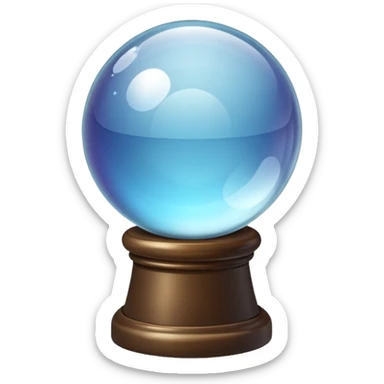 Crystal ball on a stand sticker