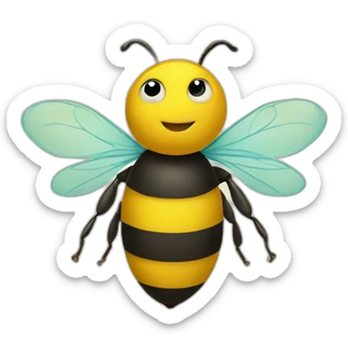 Bee doing maths sticker