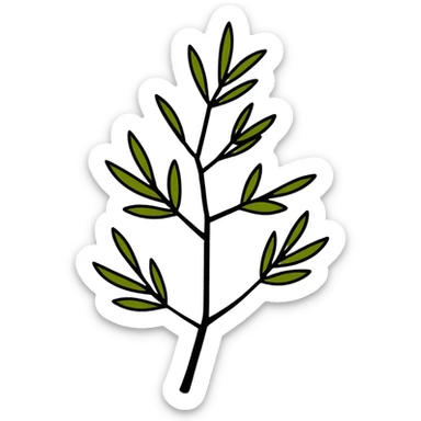 Greek olive branch in sticker style sticker