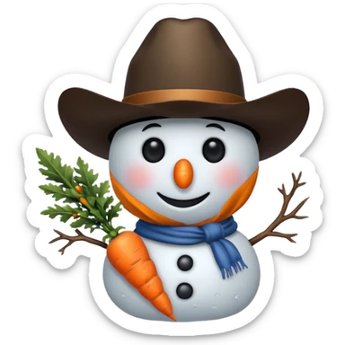 western snowman  sticker