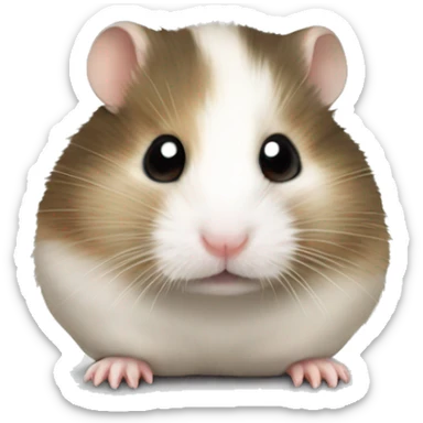 Sideways facing dwarf hamster sticker