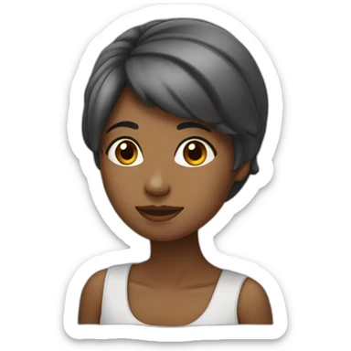 Fille voilée avec une basse sticker