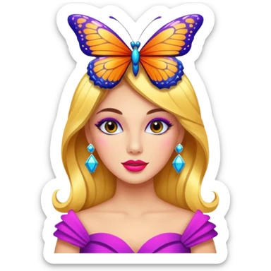 the miss  pageant butterfly lady sticker