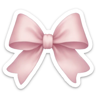 light pink bow sticker
