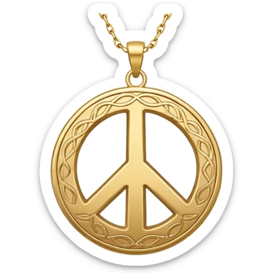 hippie logo necklace sticker