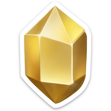 raw golden crystal sticker