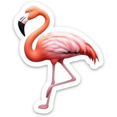 Flamingo mit Schal  sticker