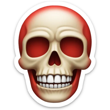Skull red colour  sticker