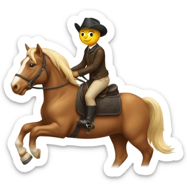 Cat riding a horse sticker