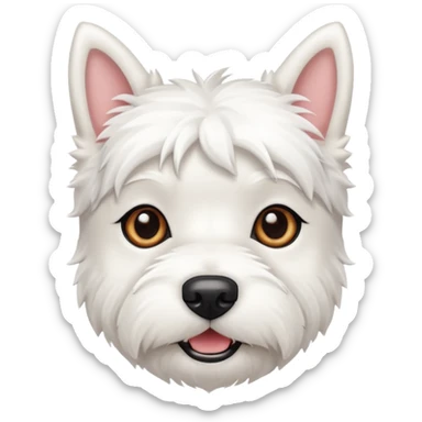 adorable west highland terrier dog sticker