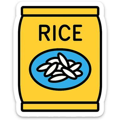 packet of rice sticker