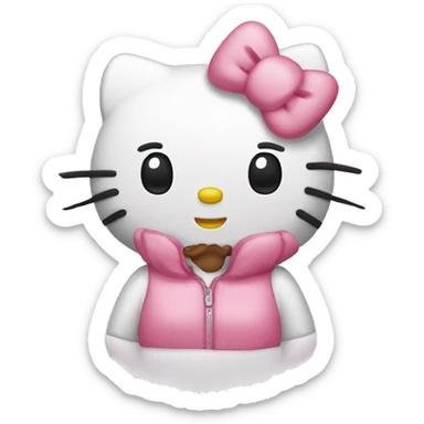 Hello kitty with her boyfriend  sticker