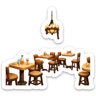 Cozy Fantasy tavern sticker