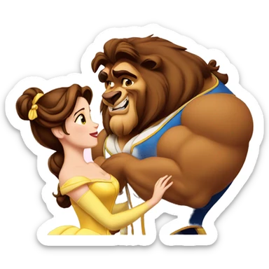 Belle and the beast sticker