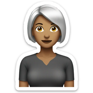 Woman with bob cut sticker