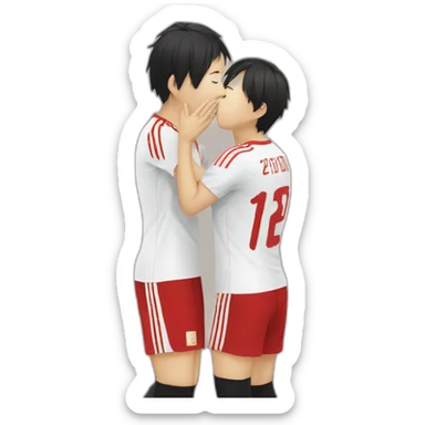 penalty kiss Japan sticker