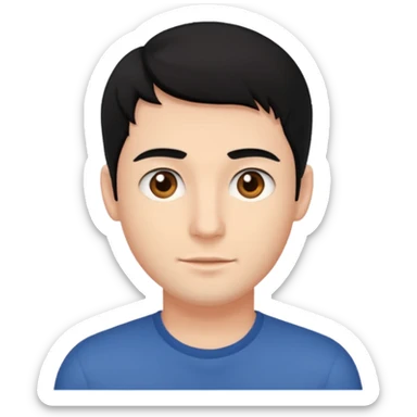 30 yaş genç erkek siyah saçlı sticker