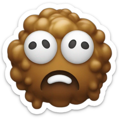 a poo with white on top sticker