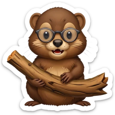 spectacled beaver sticker