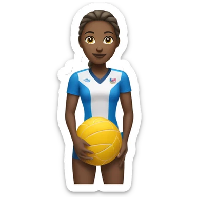 summer olympics girl playing volleyball sticker