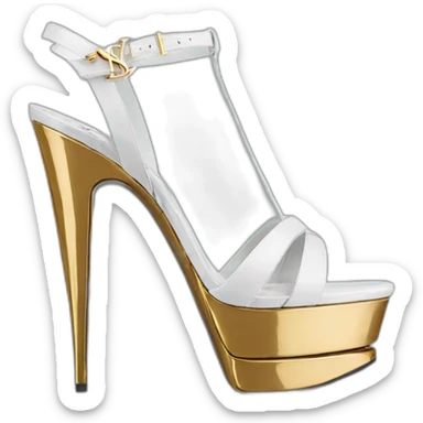 ysl TRIBUTE PLATFORM SANDALS IN PATENT LEATHER sticker