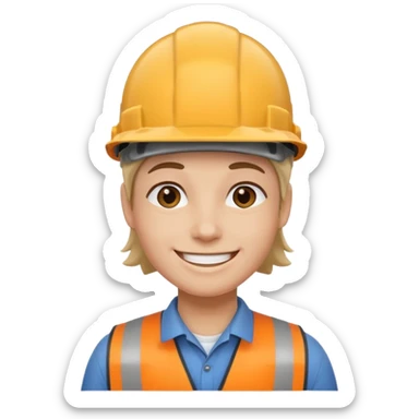 twitter with a hardhat on sticker