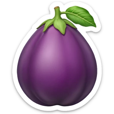 Eggplant inside peache sticker