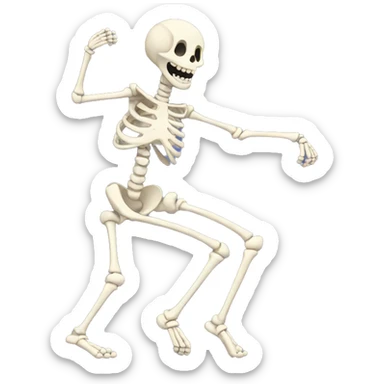 1 dancing skeleton sticker