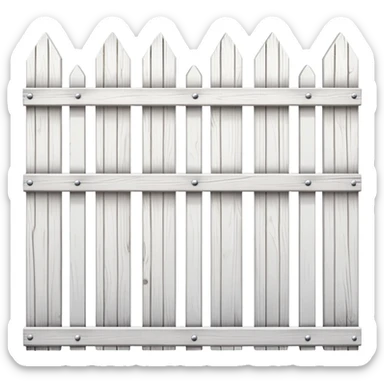 white fence sticker