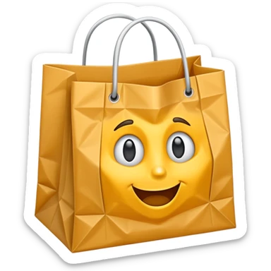 empty shoping bag sticker