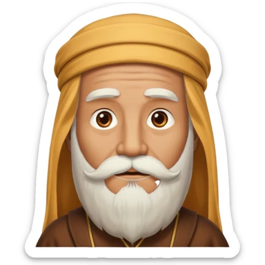 a wise man without face sticker