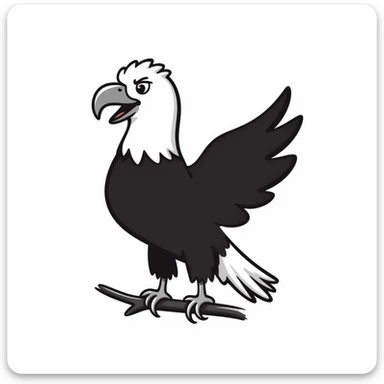 Bald eagle sticker
