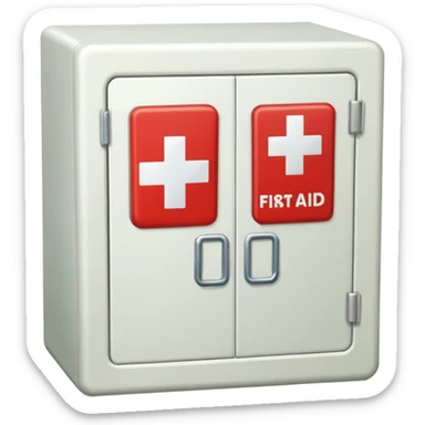 first aid cupboard sticker