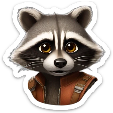Raccoon from the movie Guardians of the Galaxy sticker