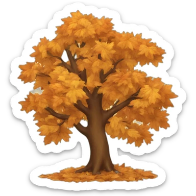 Autumn tree sticker