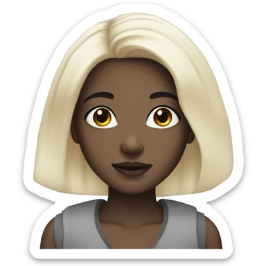 pale girl with black hair skincare sticker