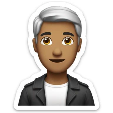 Ahmer holding left hand on thigh sticker