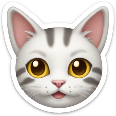 A cute cat emoji sticker