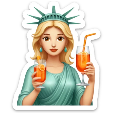 statue of liberty HOLDING APEROL SPRITZ sticker