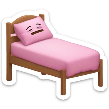 Pink sleepy sign  sticker