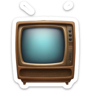 A TV that is on sticker