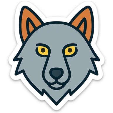 A wolf sticker