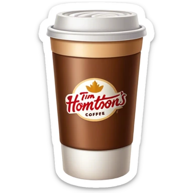 A tim hortons coffee sticker