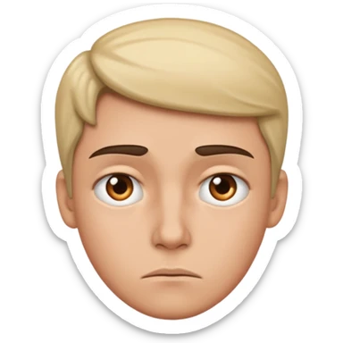 concerned face that doesn’t care sticker