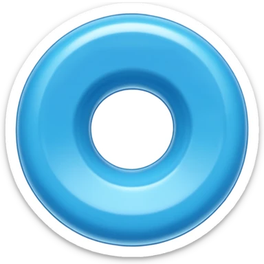 blue ringed-shaped candy with a small hole in the middle sticker